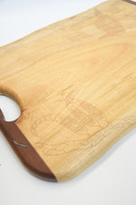 Camphor Laurel Board with Redgum Handles - Kookaburra Design