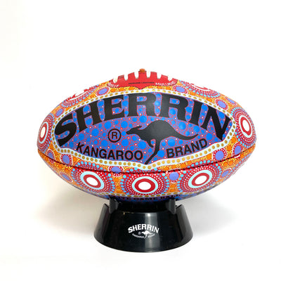 Hand Painted Sherrin Football by Chantelle Mulladad