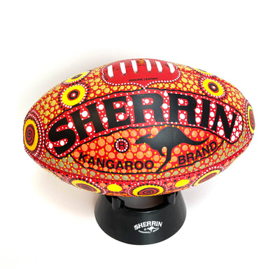 Hand Painted Sherrin Football by June Smith
