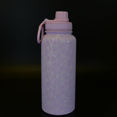 'Mob Deep' Screw Top Spout Water Bottle Light Pink 1L
