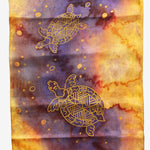 Purple Gold Pig Nose Turtle Silk Scarf