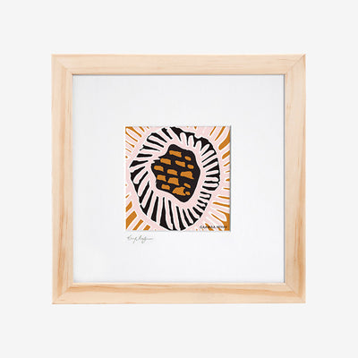 Framed Print 8×8″ - Yarraggaa Mayrah (yellow dots)