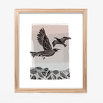 Framed Print - Crow and Seagull