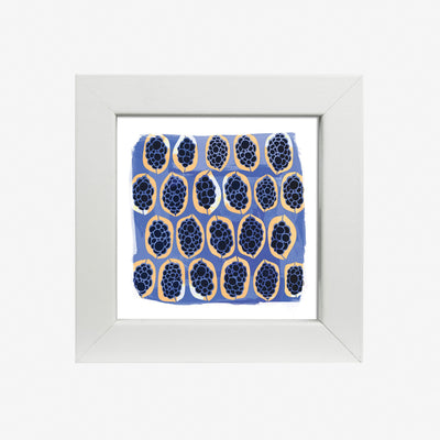 Framed Print 4×4″ - Gwibiirr (blue)