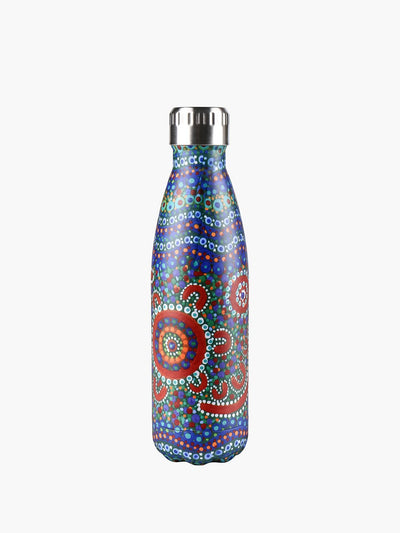 Close up of Finke River stainless steel water bottle
