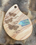 Camphor Laurel Large Tear Board (42x34x2.5cm) 3 Moths Design