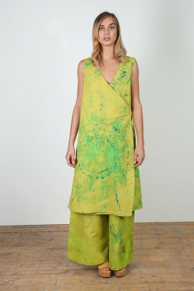 Green Wrap Dress by Sown in Time
