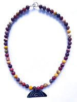 Yulubirrngiin, gunhungurraan “Rainbow” Mookaite Gemstone Necklace by Sonia Pallett