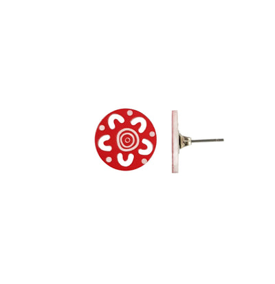 Red & White Open Campfire Studs