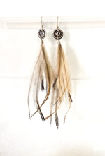 Dirriwang "Emu Feather" Sterling Silver Earrings by Sonia Pallett